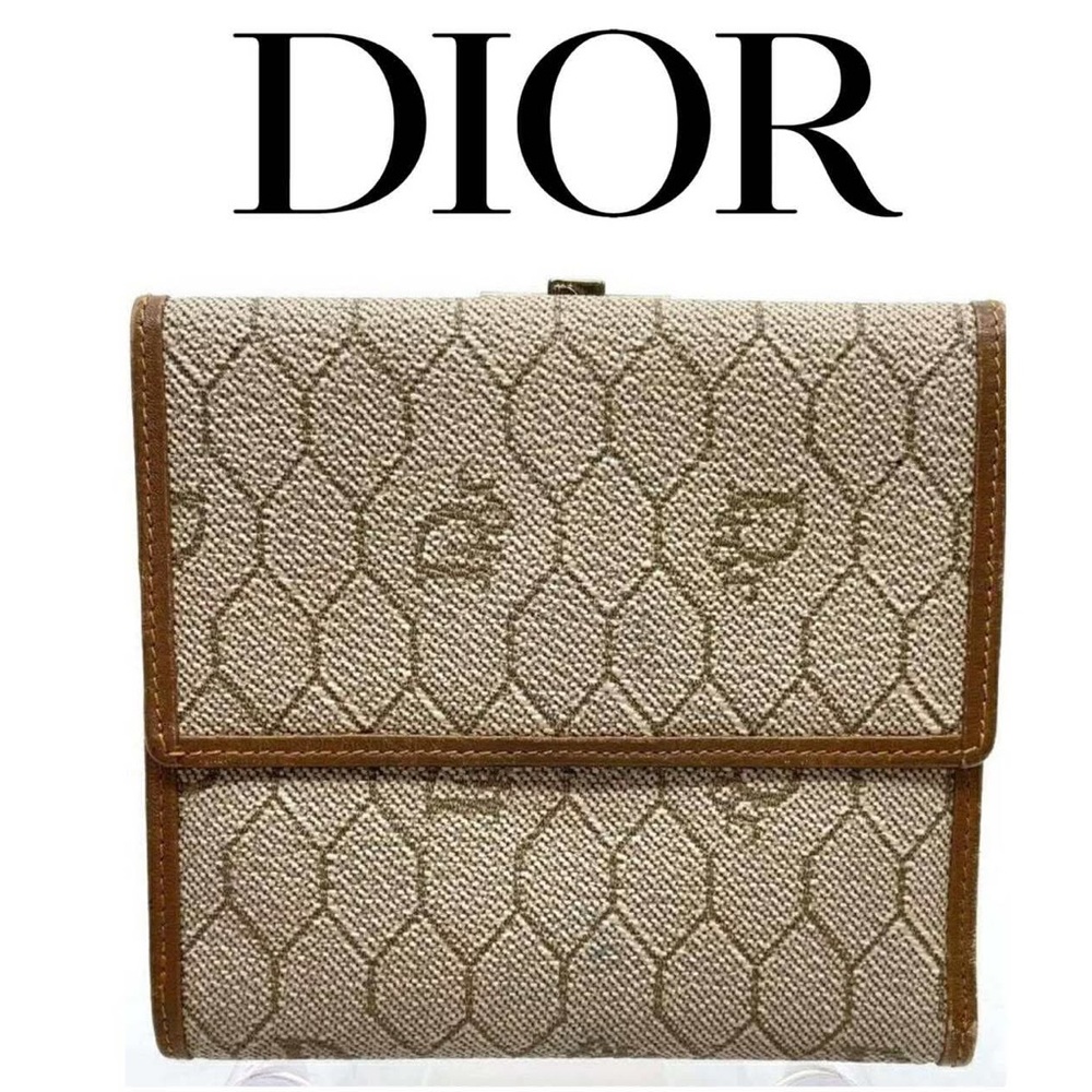Vintage Dior Kisslock Leather Tri-fold Wallet- Free Gift